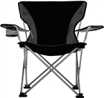 Travel Chair 589V-BLACK Easy Rider Folding Camping Chair - Black