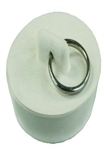 JR Products 6006-100 Replacement Rubber Drain Stopper, 1-5/8", White