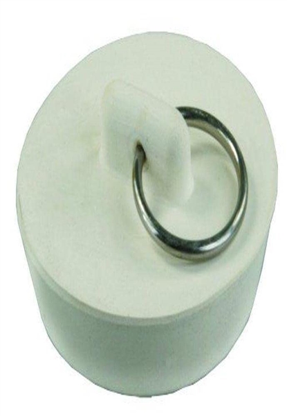 JR Products 6006-100 Replacement Rubber Drain Stopper, 1-5/8", White