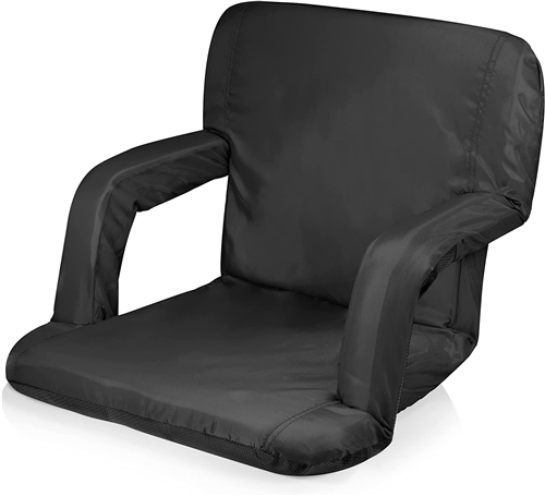 Picnic Time 618-00-179-000-0 Ventura Seat Portable Recliner Chair - Black