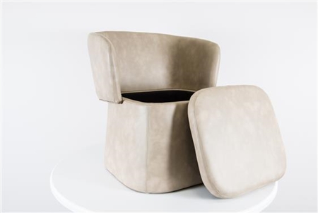 Patrick Industries CH 162770 Chottoman Convertible Chair & Ottoman - Cream