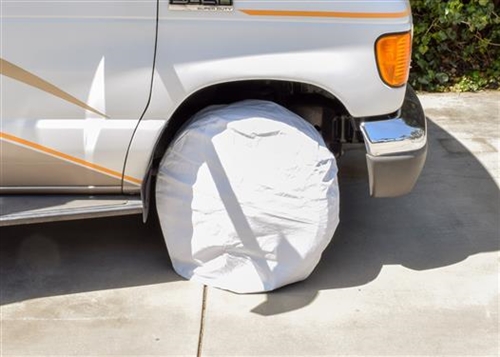 Valterra A10-1201 All-Weather RV Tire Covers For 27-29" Wheels - White