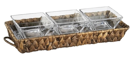 Artland 60216 Seagrass 3-Section Serving Tray