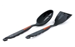 GSI Outdoors 74130 Compact Spatula & Spoon Set With Silicone Grips & Hooks - 7"
