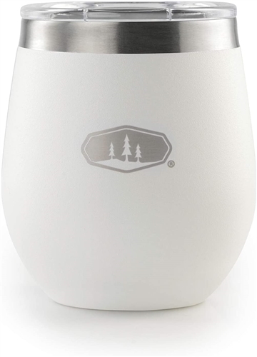 GSI Outdoors 63349 Glacier Stainless Insulated Wine Tumbler Glass - White - 8 Oz