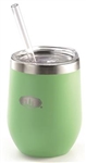 GSI Outdoors 63353 Glacier Stainless Insulated Tumbler Glass With Straw - Green - 12 Oz