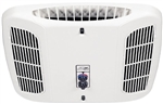 Coleman Mach 9430E715 Deluxe Heat-Ready Non-Ducted Ceiling Assembly in white with center-mounted manual controls for RV air conditioners