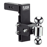 Fastway 67-00-7350 Flash FORCE Adjustable Ball Mount, 5" Drop, 5-1/2" Rise, 2" Receiver, Dual Chrome Balls, 10,000 lb GTW