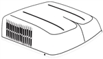 Dometic 3309364.002 Replacement Shroud For Brisk Air Conditioners - Polar White