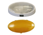 LaSalle Bristol GSAM4032 Oval RV Porch Light With Clear And Amber Lenses - With Switch