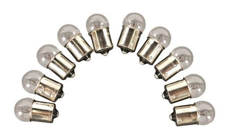 Camco 54720 Replacement Auto License Plate 67 Light Bulb - 10 Pack