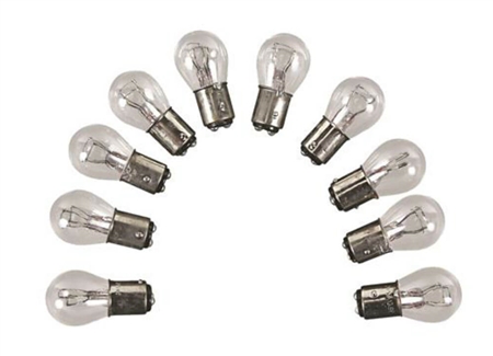 Camco 54838 Replacement Auto Park/Tail 2057 Signal Light Bulb - 10 Pack
