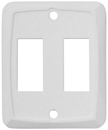 Valterra DG201PB Double Switch Wall Plate - White - 3 Pack