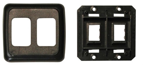 Valterra DGPB3215VP Double Switch Plate Cover - Black