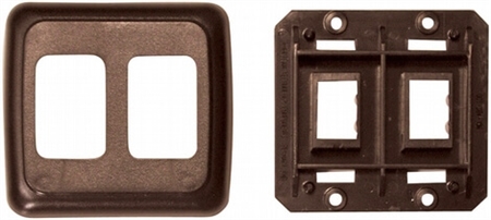 Valterra DGPB3218VP Double Switch Plate Cover - Brown