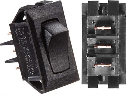 RV Designer S331 10A DC SPDT Rocker Switch - Black