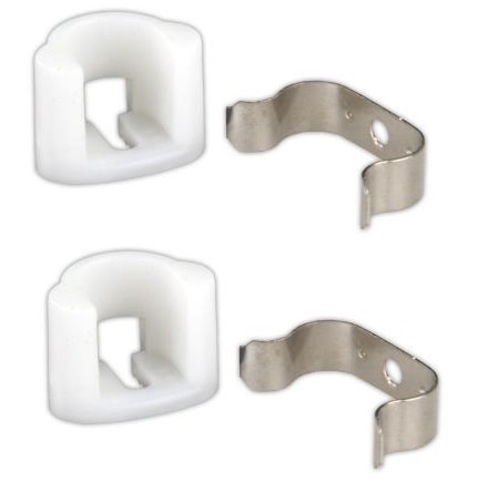 JR Products 70215 Nylon Friction Catch with Metal Clip, 2-Pack - RV Cabinet Door Latch