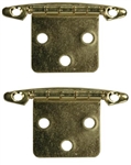JR Products 70615 Brass Free Swing Flush Mount Hinge, 2-Pack - RV Doors and Compartments