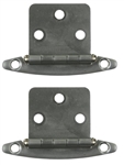 JR Products 70655 Free Swing Flush Mount Hinge, Satin Nickel, 2-Pack - RV Cabinet Door Hinge