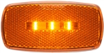 Optronics LED Side Marker Light With White Base - Amber