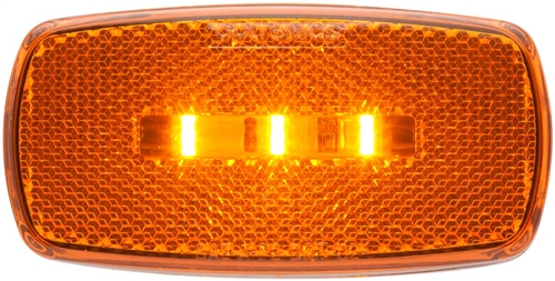 Optronics MCL32AS LED Side Marker Light With White Base - Amber