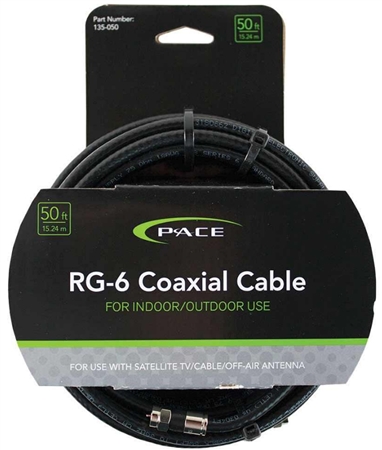 Pace International 135-050 RG6 Coaxial Cable - 50'