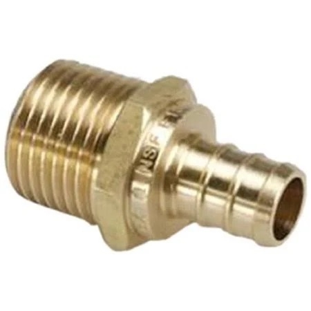 Elkhart Supply 51122 BestPEX Brass Male Insert Adapter Fitting 1/2 Barb x 1/2 MPT