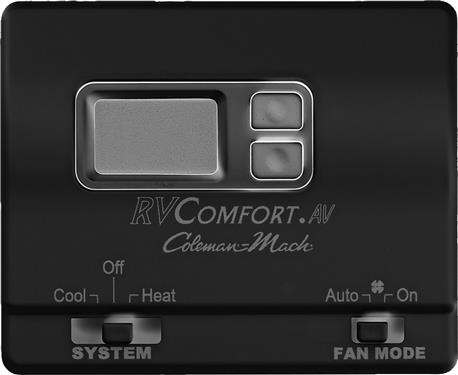 Coleman Mach 8530-3391 Digital Wall Thermostat for Heat & Cool Control - Black
