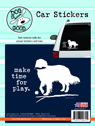 Enjoy It 19019CS Dog Is Good Make Time For Play Vinyl Decal