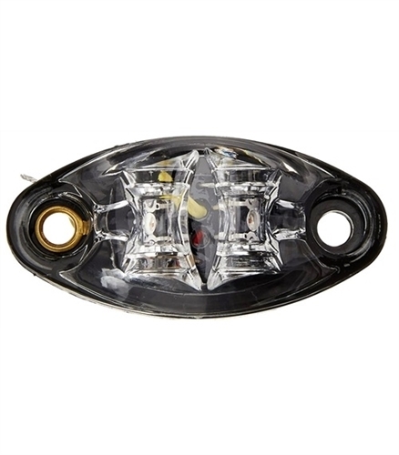 Valterra DG52440VP Dragon's Eye Amber LED Clearance/Side Marker Light, Clear Lens