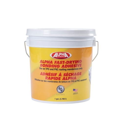 Alpha Systems 862400 8019 Fast-Drying Water-Based RV Roof Bonding Adhesive - White - 1 Gallon