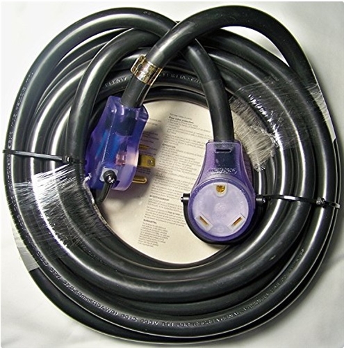 RV Pigtails 72530-25 LT 30 Amp Extension Cord With Pull Handles And Lighted Ends - 25 Ft