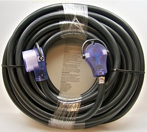 RV Pigtails 72530-50 LT 30 Amp Extension Cord With Pull Handles And Lighted Ends - 50 Ft