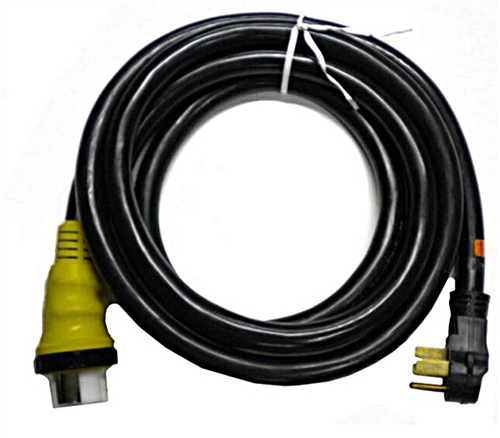 RV Pigtails 72551-2 LT 50 Amp Extension Cord with Marinco End 18", Lighted Ends