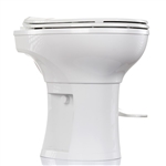 Invision 780-0092 Voyager Residential-Height RV Toilet, Elongated Soft-Close Seat, Foot Pedal Flush