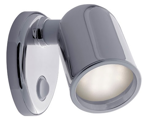 FriLight Tube Adjustable LED Light With Chrome Trim & Switch - 6 Blue, 10 Warm White