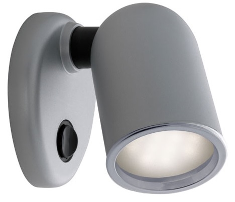 FriLight Tube Adjustable LED Light With Silver Trim & Switch - 190 Lumens - Cool White