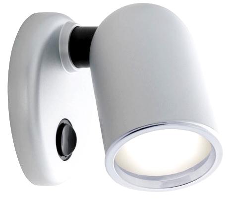 FriLight Tube Adjustable LED Light With White Trim & Switch - 6 Blue, 10 Warm White