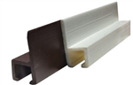 JR Products 80321 Type C Wall-Mounted Internal Slide Curtain Track, 48", Brown
