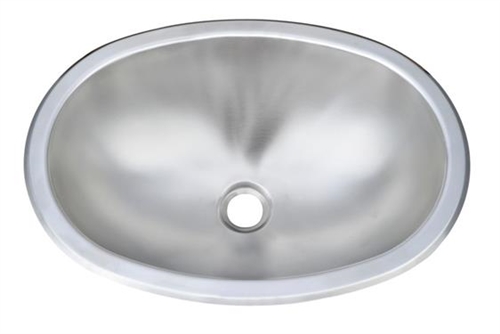 Pure Liberty Manufacturing PLM-1311-304-22 Oval Stainless Steel Sink - 13" x 11"
