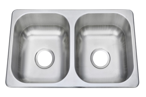 Pure Liberty Manufacturing PLM-2716-304-22 Double Stainless Steel Sink - 27" x 16"