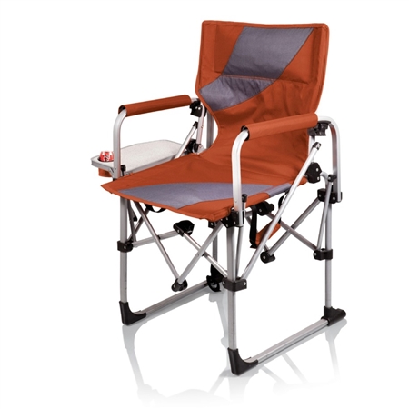 Picnic Time Meta Chair - Burnt Orange/Grey