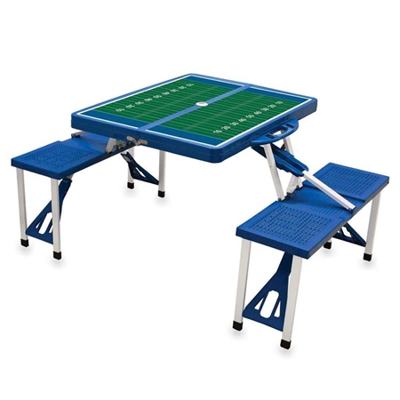 Picnic Time SPORT Portable Picnic Table - Royal Blue with Football Field