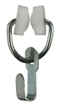 JR Products 81155 Type B Wheeled Curtain Carrier with Hook, 14-Pack
