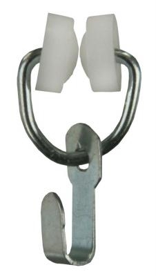 JR Products 81155 Type B Wheeled Curtain Carrier with Hook, 14-Pack