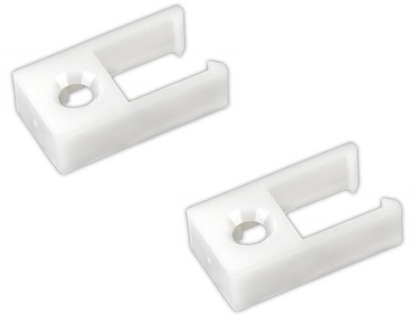JR Products 81385 Type D Curtain Track End Stop, 2-Pack