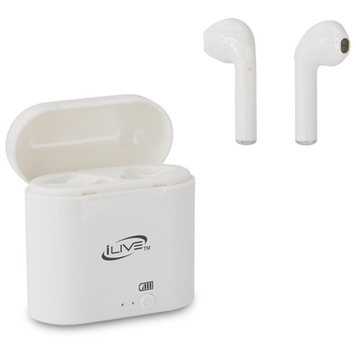 iLive IAEBT209W Wireless Bluetooth Earbuds - White