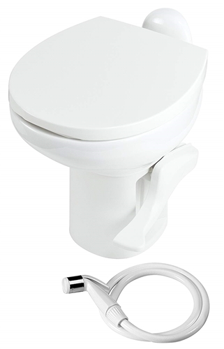 Thetford 42060 Aqua Magic Style II RV Ceramic Toilet High Profile With Sprayer - White