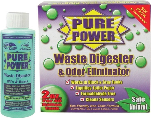 Valterra V22017 Pure Power Waste Digester And Odor Eliminator - 4 Oz - 6 Pack