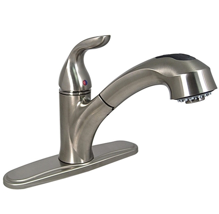 Phoenix PF231441 Single Handle Pull Out Spout Hybrid Kitchen Faucet, Brushed Nickel
